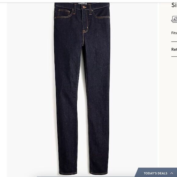 J. Crew Factory ag728 10" High-rise Skinny Jean In Signature Stretch  size 24 - Picture 1 of 11